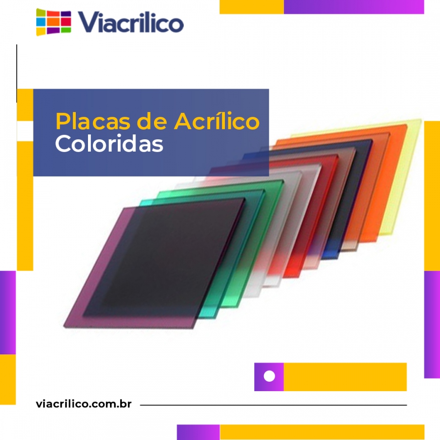 Placas de Acrílico Colorida