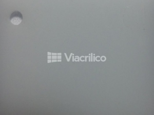 Chapa Placa de Acrílico Branco 2x1 Fosco metros Esp. 8mm